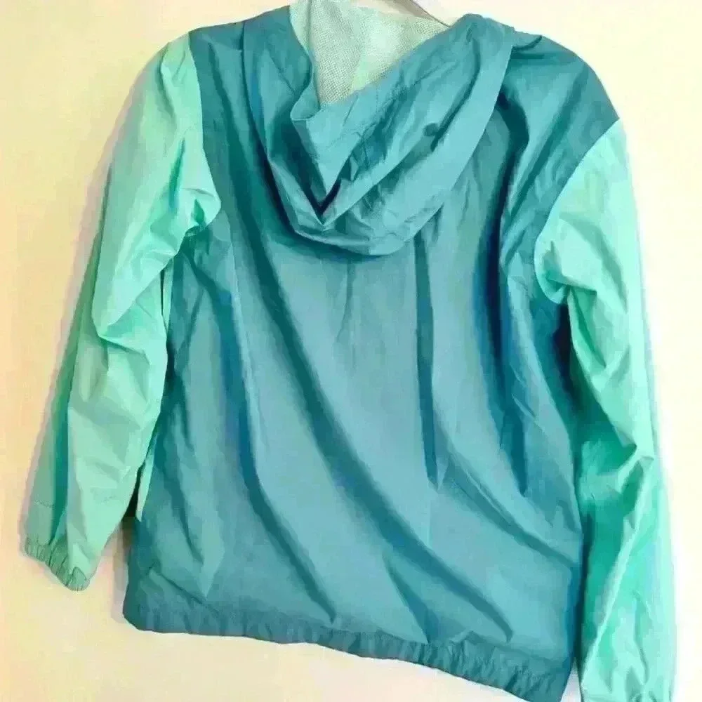 The North Face Girls NF0A2U3F Zipline Rain‎ Jacket Hood Green/Mint XL 18